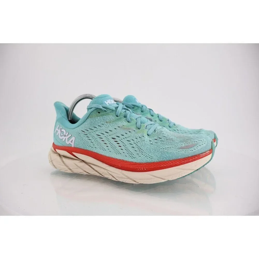 Hoka One One Clifton 8 Women's Size 10B Running Shoes Blue Teal